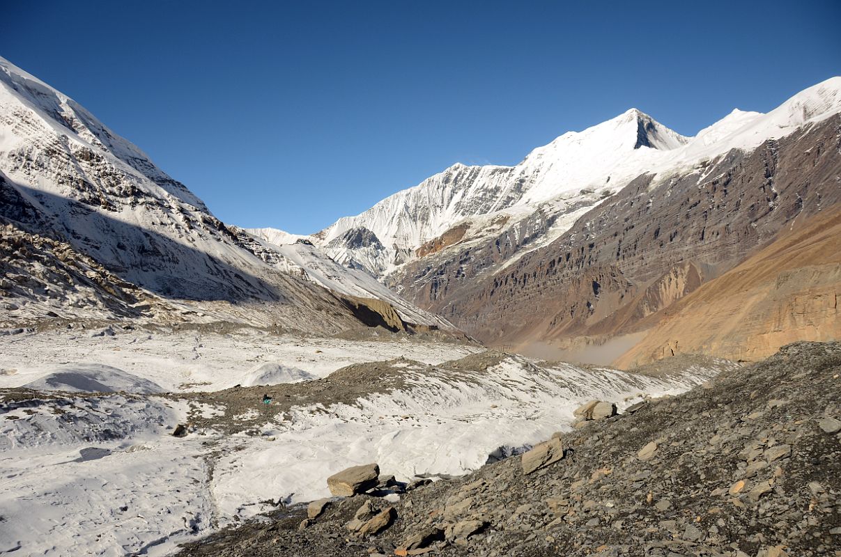 06 Dhaulagiri V, Dhaulagiri III, Dhaulagiri II, Chhonbardan Glacier From Between Dhaulagiri Base Camp And Glacier Camp Around Dhaulagiri 